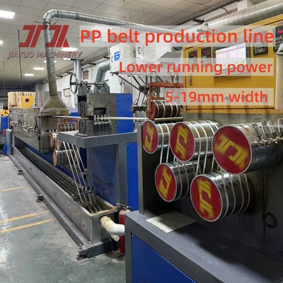 280 kg/uur PP 4Straps Output Making Machine met PLC-besturingssysteem en 250-300m/min hoge snelheid
