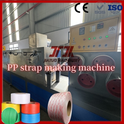 Eenvoudige schroef PP-stroppen extruderingsmachine 250 kg/u automatisch met PLC-besturing geheugen specificatie gegevens