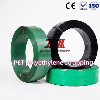 9-32 mm aangepaste polyesterband Groen PET Plastic Packing Belt Gedrukt Geweven oppervlak