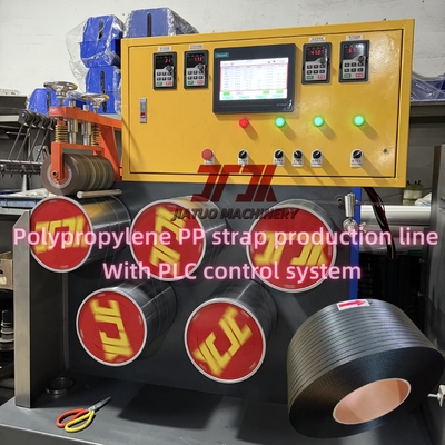 5-19mm Breedte PP Plastic Bandenmachine Met PLC Besturing En Automatische Opwinder