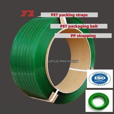 Groene 19 mm hoge snelheid PET-verpakkingsbanden PET-verpakkingsband voor pneumatisch riemen