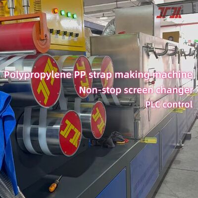 Gerecycled materiaal Gebruik PP-riem die machine maakt met automatische schermwisselaar