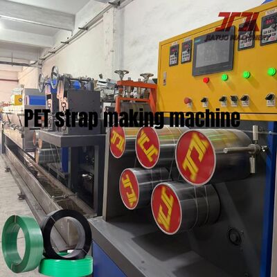 Automatische PET-bandmachine met 220-250 kg/h capaciteit 9-32 mm bandbreedte met 100% gerecycled PET-flesvlokmateriaal