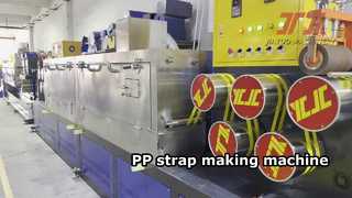 PP PET-bandvervaardigingsmachine met PLC-besturing zorgt voor een goede rechtheid en lange lengte